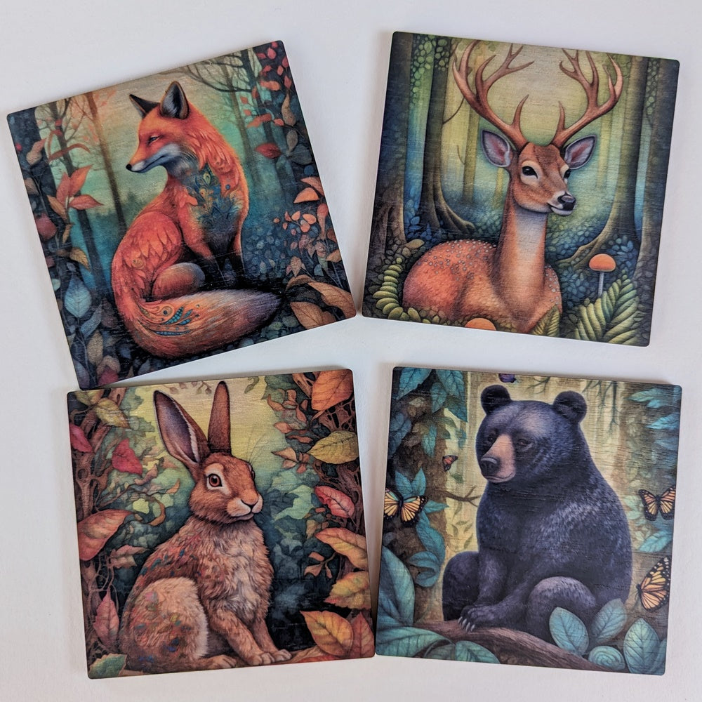 Woodland Animal Coasters