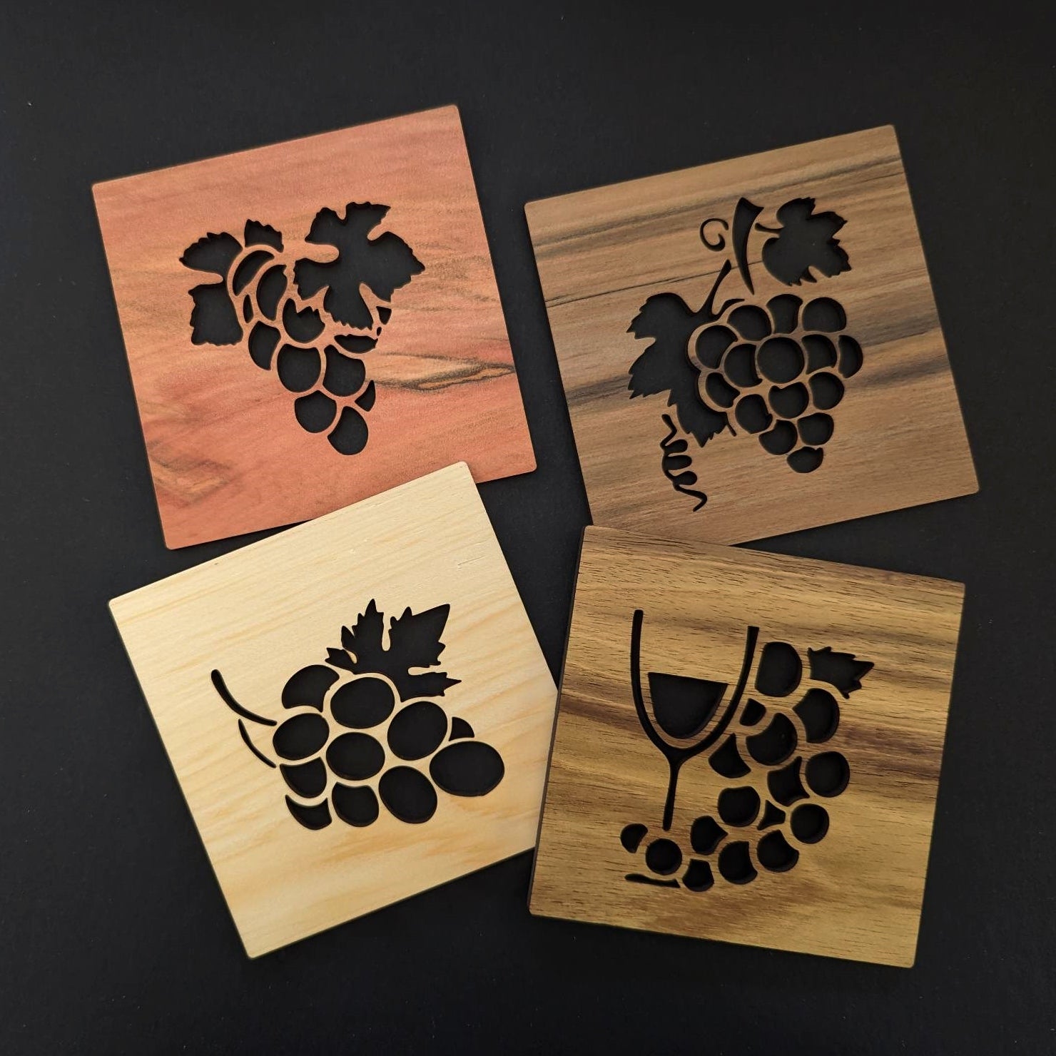Wine Grape Coasters