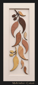 Gum Leaves Cutout Panel 4" x 10"