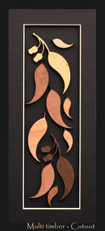 Load image into Gallery viewer, Gum Leaves Cutout Panel 4&quot; x 10&quot;

