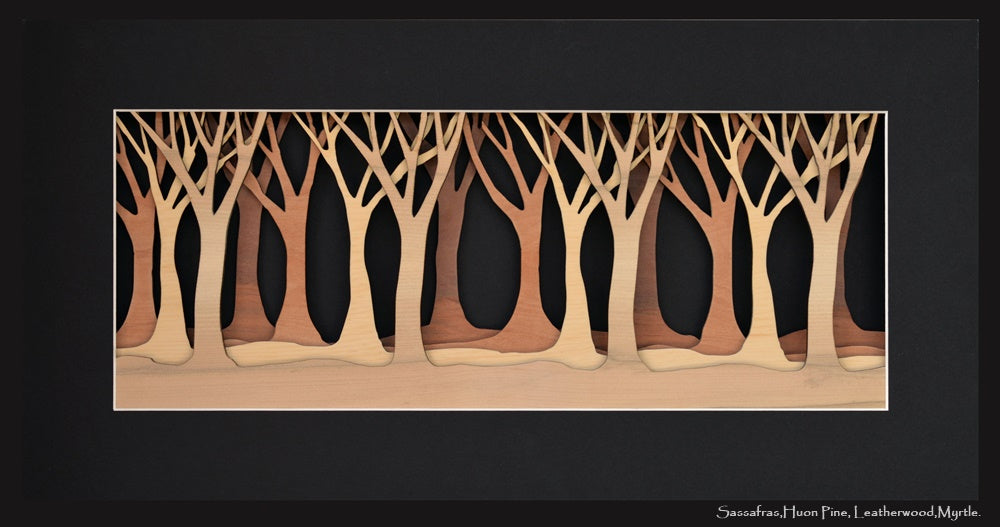 Bare Trees Panel  10" x 20"